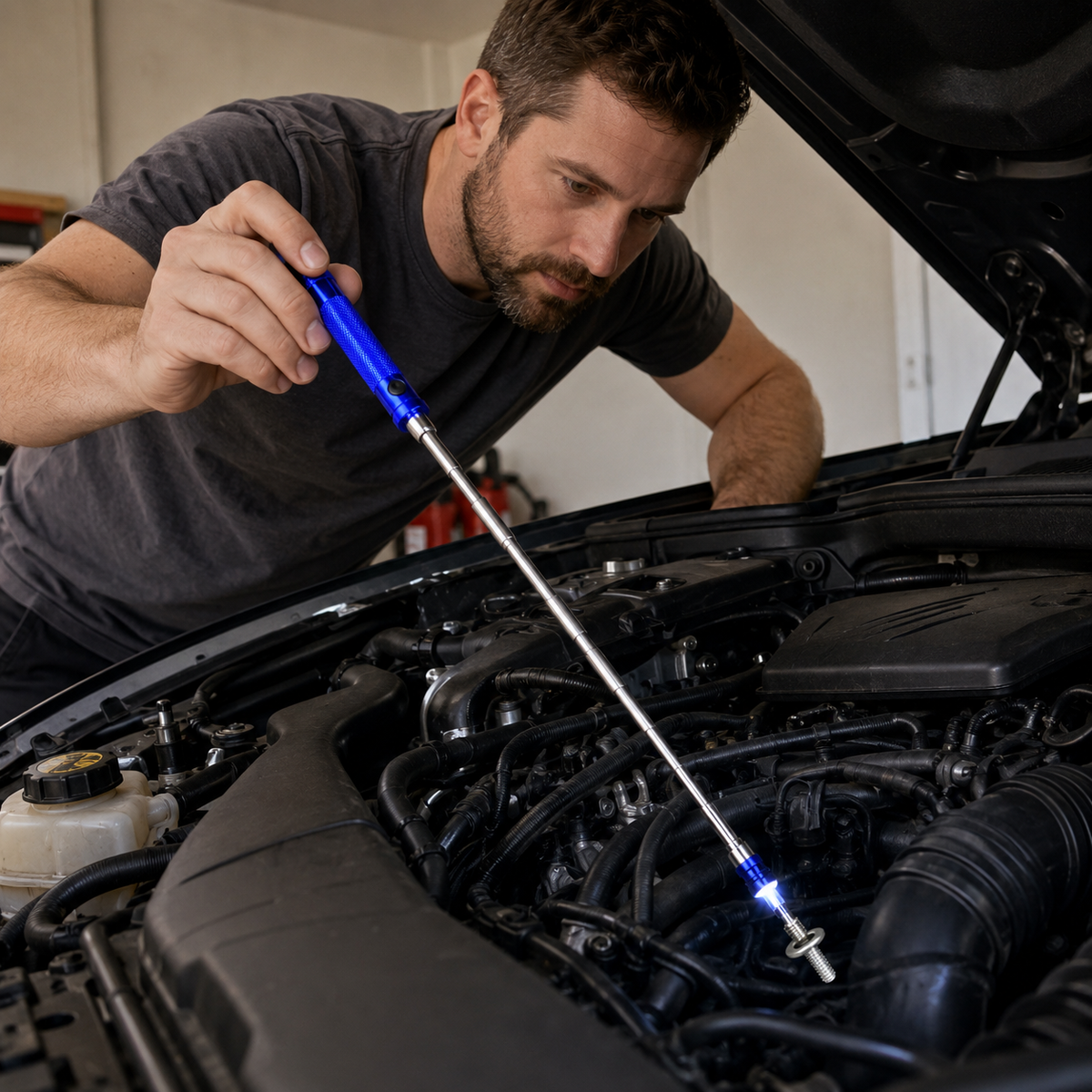 Extendable Magnetic LED Flashlight