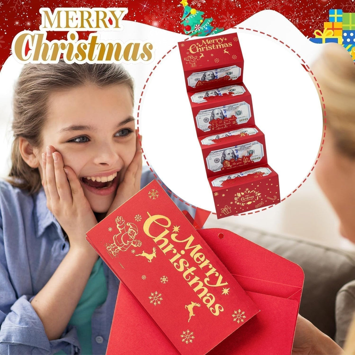 🎄Christmas Cash Surprise Gift Wallet – A Festive & Creative Way to Give Money This Holiday