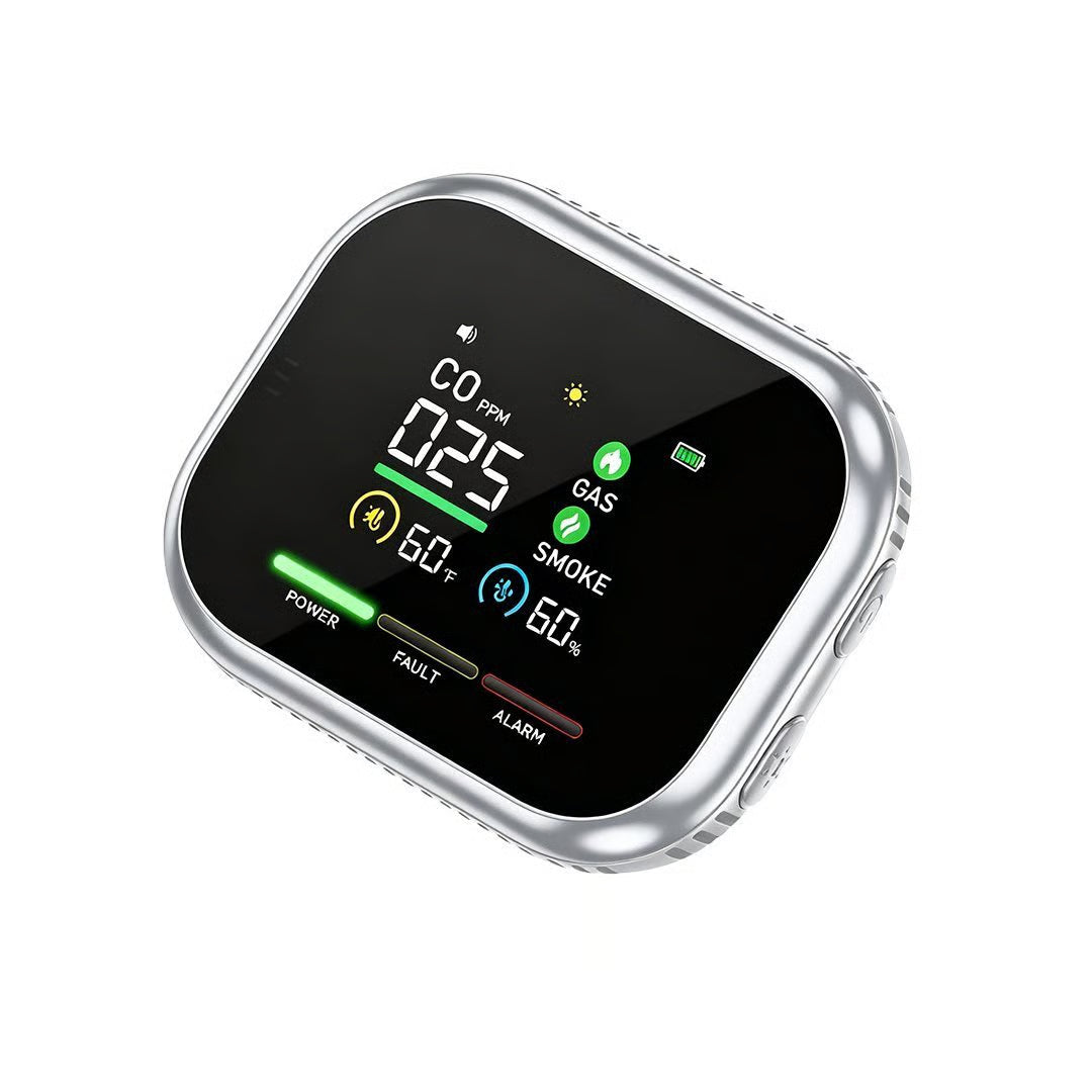 6-in-1 Safety Detector with Large LCD Display
