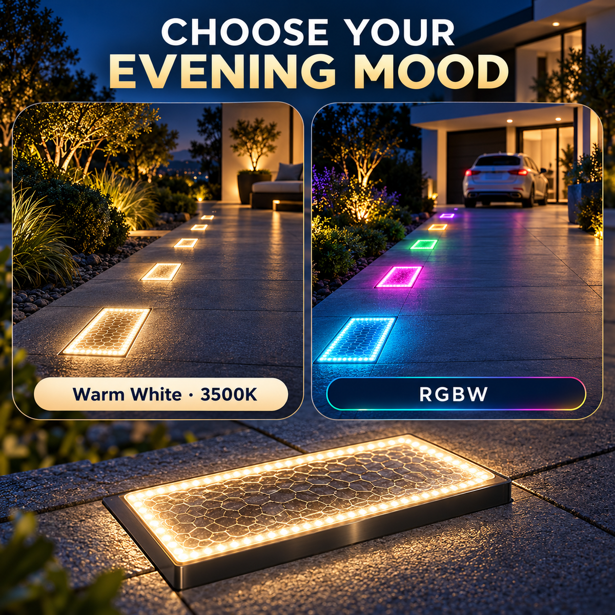 ✨ Solar Paver Lights 4×8 – Wireless Outdoor Pathway Lighting