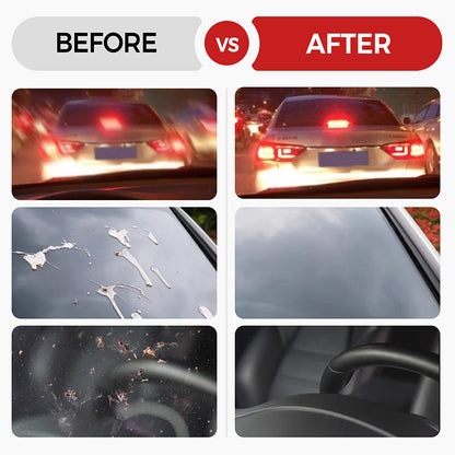 🧽 CrystalClear Windshield Oil Film Cleaning Brush + 100ml Refill