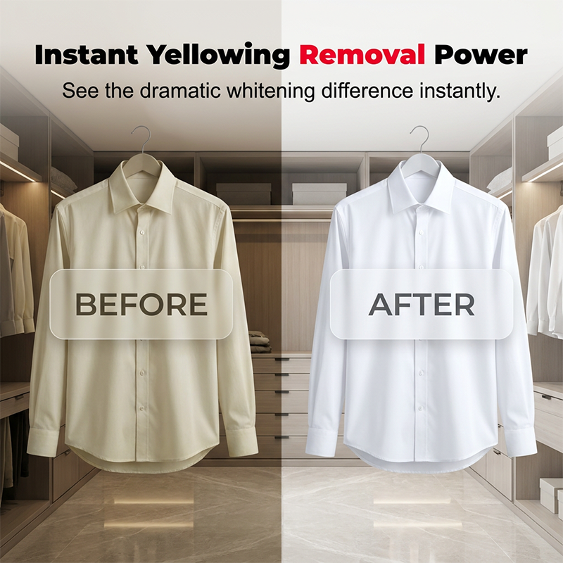 Deep Cleaning Laundry Whitening Sheets, Powerful Stain Remover Brightening Fabric Laundry Cleaning Sheets