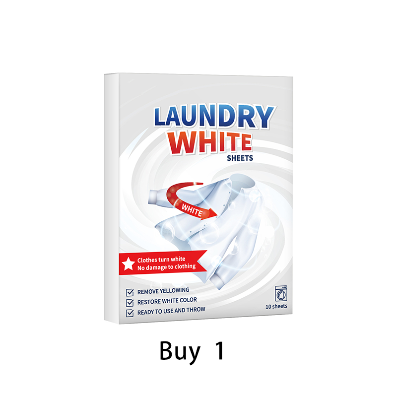 Deep Cleaning Laundry Whitening Sheets, Powerful Stain Remover Brightening Fabric Laundry Cleaning Sheets