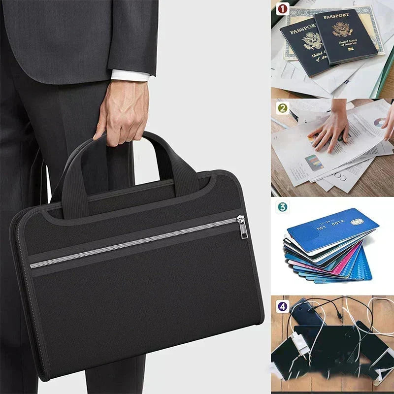 💞 Fireproof Accordion File Folder – Ultimate Document Security 🌸