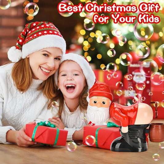 Christmas Santa Bubble Machine – Musical Bubble-Blowing Toy with Festive Lights 🎅