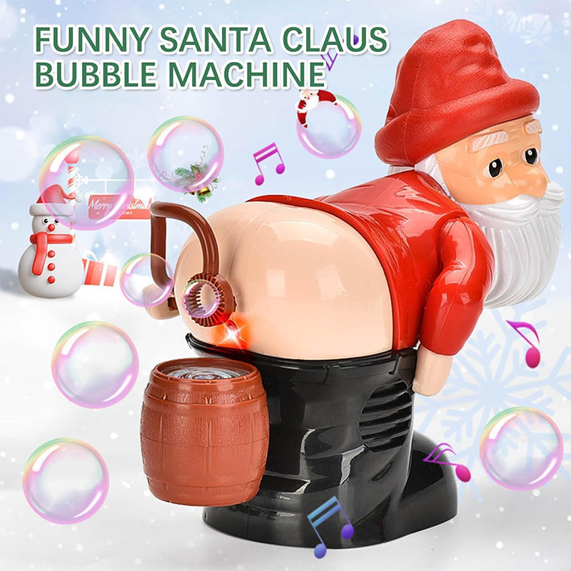 Christmas Santa Bubble Machine – Musical Bubble-Blowing Toy with Festive Lights 🎅