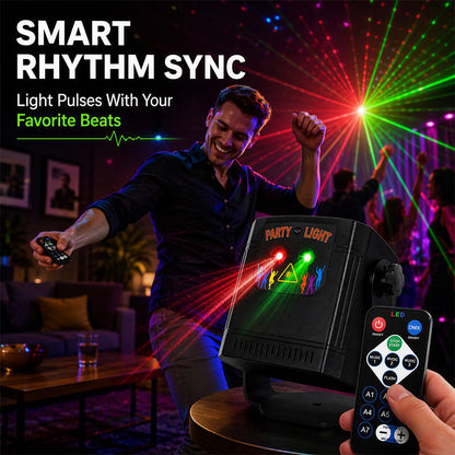 Light Up Parties Instantly! Music Sync Rechargeable Laser Light