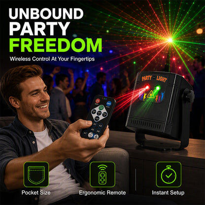 Light Up Parties Instantly! Music Sync Rechargeable Laser Light