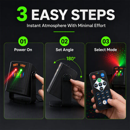 Light Up Parties Instantly! Music Sync Rechargeable Laser Light