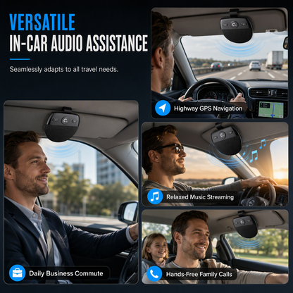 🚗 Bluetooth Car Visor Speakerphone – Hands-Free Calls & 500-Hour Standby 🔋
