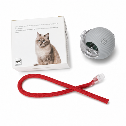 Smart Automatic Rolling Cat Toy Ball with Rope