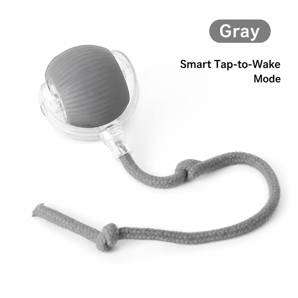 Smart Automatic Rolling Cat Toy Ball with Rope