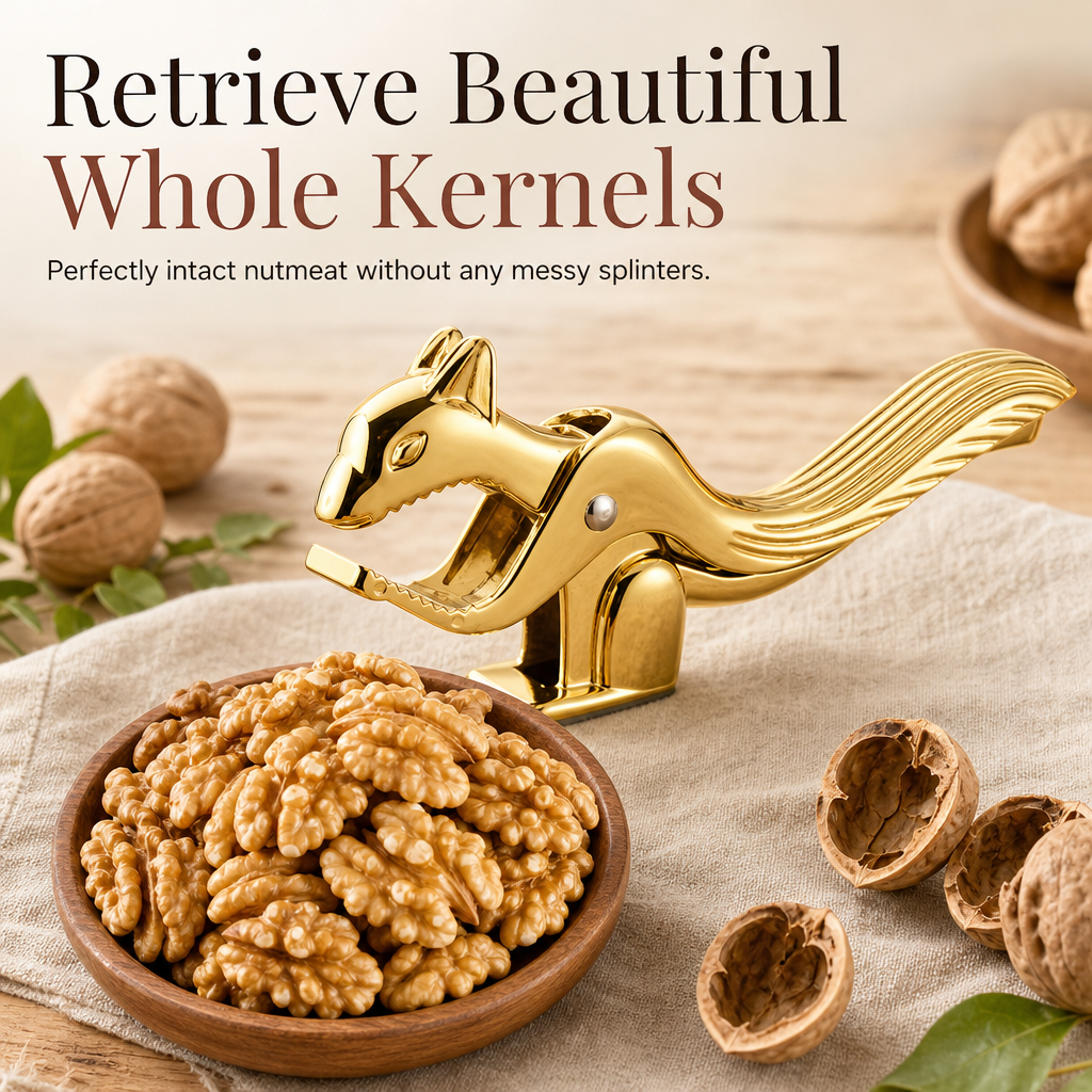Zinc Alloy Squirrel Shaped Nutcracker Multifunctional Walnut and Nut Cracker Tool