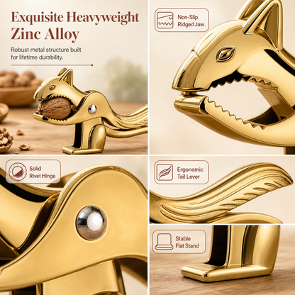 Zinc Alloy Squirrel Shaped Nutcracker Multifunctional Walnut and Nut Cracker Tool