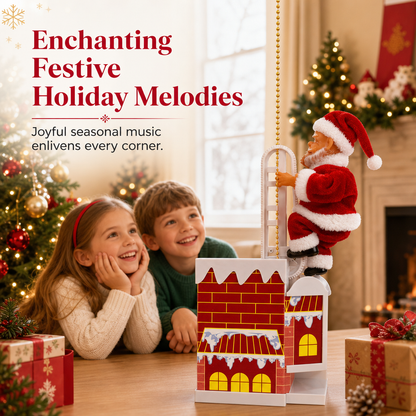 🎅 Animated Climbing Santa Toy – Musical Dancing Christmas Decoration for Kids & Family Fun 🎄