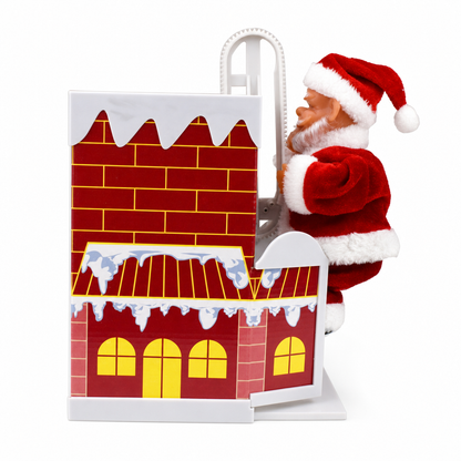 🎅 Animated Climbing Santa Toy – Musical Dancing Christmas Decoration for Kids & Family Fun 🎄