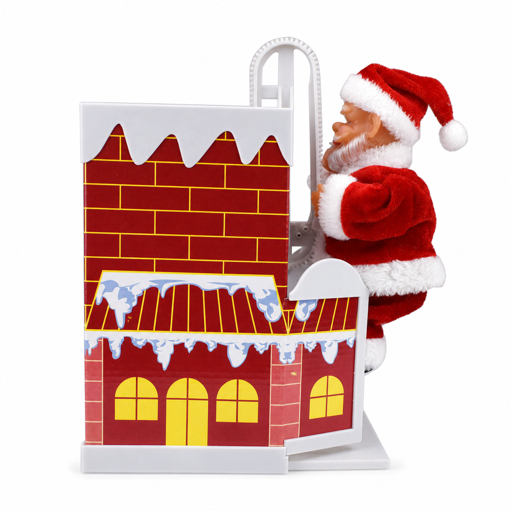 🎅 Animated Climbing Santa Toy – Musical Dancing Christmas Decoration for Kids & Family Fun 🎄
