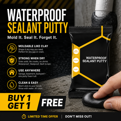 Waterproof Sealant Putty - Mouldable Hole Sealing Filler for Pipe Wall Gap Blocking