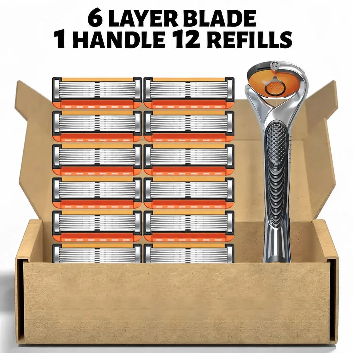 Men's 6-Layer Sharp Handheld Shaver with Refills